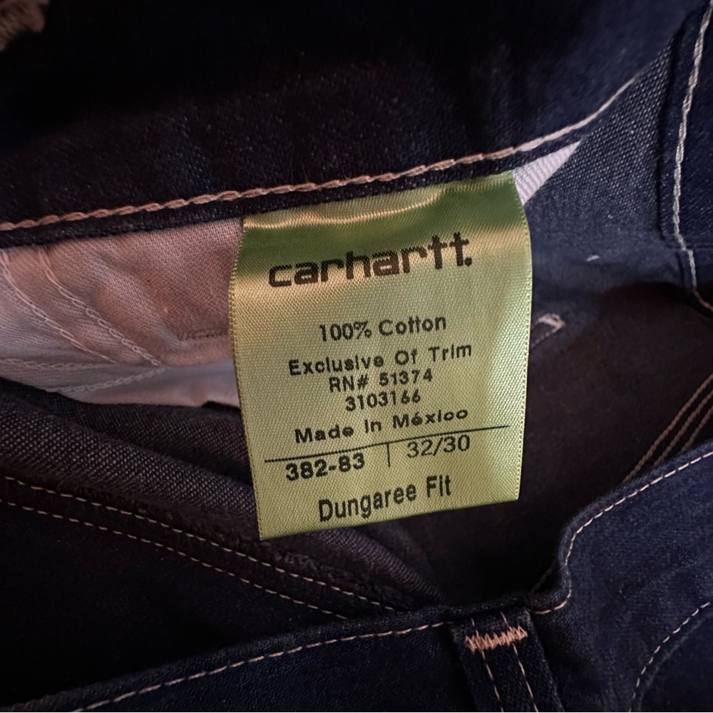 CARHARTT - Men’s, Carpenter Jeans, 32/30, Dark Denim, - Picture 5 of 8
